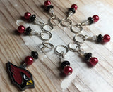 Arizona Cardinals Stitch Marker Set , Stitch Markers - Jill's Beaded Knit Bits, Jill's Beaded Knit Bits
 - 5