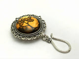MAGNETIC Amber Tree of Life  Portuguese Knitting Pin- ID Badge Holder