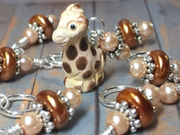 Hand Painted Baby Giraffe Stitch Marker Set , Stitch Markers - Jill's Beaded Knit Bits, Jill's Beaded Knit Bits
 - 2