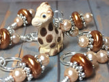 Hand Painted Baby Giraffe Stitch Marker Set , Stitch Markers - Jill's Beaded Knit Bits, Jill's Beaded Knit Bits
 - 2
