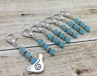 Little Silver Bird Removable Stitch Marker Set- Knit and Crochet Markers