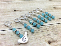 Little Silver Bird Removable Stitch Marker Set- Knit and Crochet Markers