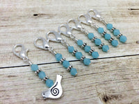Little Silver Bird Removable Stitch Marker Set- Knit and Crochet Markers