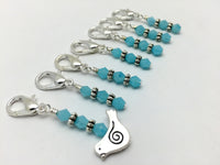 Little Silver Bird Removable Stitch Marker Set- Knit and Crochet Markers