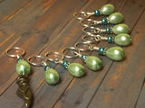 Ballet Slipper Stitch Marker Set-Green , Stitch Markers - Jill's Beaded Knit Bits, Jill's Beaded Knit Bits
 - 10