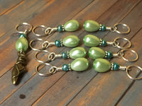 Ballet Slipper Stitch Marker Set-Green , Stitch Markers - Jill's Beaded Knit Bits, Jill's Beaded Knit Bits
 - 7