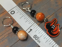 Baltimore Orioles Stitch Marker Set , Stitch Markers - Jill's Beaded Knit Bits, Jill's Beaded Knit Bits
 - 5