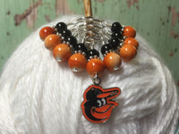 Baltimore Orioles Stitch Marker Set , Stitch Markers - Jill's Beaded Knit Bits, Jill's Beaded Knit Bits
 - 1