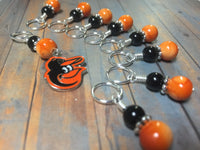 Baltimore Orioles Stitch Marker Set , Stitch Markers - Jill's Beaded Knit Bits, Jill's Beaded Knit Bits
 - 4