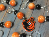 Baltimore Orioles Stitch Marker Set , Stitch Markers - Jill's Beaded Knit Bits, Jill's Beaded Knit Bits
 - 3