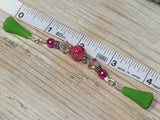 Pink Beaded Point Protector- Stitch Holder , stitch holder - Jill's Beaded Knit Bits, Jill's Beaded Knit Bits
 - 5