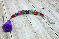Rainbow Beaded Scissor Fob Charm Jewelry , accessories - Jill's Beaded Knit Bits, Jill's Beaded Knit Bits
 - 11