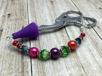 Rainbow Beaded Scissor Fob Charm Jewelry , accessories - Jill's Beaded Knit Bits, Jill's Beaded Knit Bits
 - 7