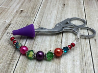 Rainbow Beaded Scissor Fob Charm Jewelry , accessories - Jill's Beaded Knit Bits, Jill's Beaded Knit Bits
 - 10
