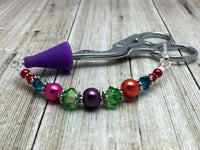Rainbow Beaded Scissor Fob Charm Jewelry , accessories - Jill's Beaded Knit Bits, Jill's Beaded Knit Bits
 - 9