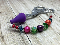 Rainbow Beaded Scissor Fob Charm Jewelry , accessories - Jill's Beaded Knit Bits, Jill's Beaded Knit Bits
 - 6
