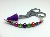 Rainbow Beaded Scissor Fob Charm Jewelry , accessories - Jill's Beaded Knit Bits, Jill's Beaded Knit Bits
 - 8