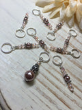 Beige & Peach Stitch Marker Set , Stitch Markers - Jill's Beaded Knit Bits, Jill's Beaded Knit Bits
 - 4