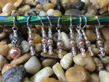 Beige & Peach Stitch Marker Set , Stitch Markers - Jill's Beaded Knit Bits, Jill's Beaded Knit Bits
 - 6