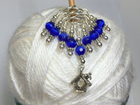 Blue Birdhouse Stitch Marker Set , Stitch Markers - Jill's Beaded Knit Bits, Jill's Beaded Knit Bits
 - 1