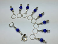 Blue Birdhouse Stitch Marker Set , Stitch Markers - Jill's Beaded Knit Bits, Jill's Beaded Knit Bits
 - 9