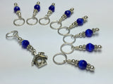 Blue Birdhouse Stitch Marker Set , Stitch Markers - Jill's Beaded Knit Bits, Jill's Beaded Knit Bits
 - 3