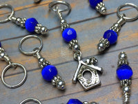 Blue Birdhouse Stitch Marker Set , Stitch Markers - Jill's Beaded Knit Bits, Jill's Beaded Knit Bits
 - 4