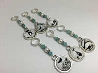 Cats and Birds Snag Free Stitch Marker Charms- Gift for Knitters , Stitch Markers - Jill's Beaded Knit Bits, Jill's Beaded Knit Bits
 - 2
