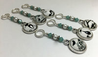 Cats and Birds Snag Free Stitch Marker Charms- Gift for Knitters , Stitch Markers - Jill's Beaded Knit Bits, Jill's Beaded Knit Bits
 - 6