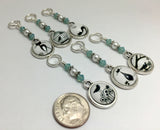 Cats and Birds Snag Free Stitch Marker Charms- Gift for Knitters , Stitch Markers - Jill's Beaded Knit Bits, Jill's Beaded Knit Bits
 - 4