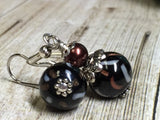 Black & Copper Glass Earrings , Stitch Markers - Jill's Beaded Knit Bits, Jill's Beaded Knit Bits
 - 11