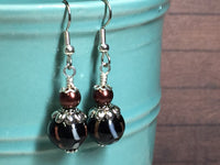 Black & Copper Glass Earrings , Stitch Markers - Jill's Beaded Knit Bits, Jill's Beaded Knit Bits
 - 7