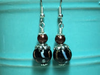 Black & Copper Glass Earrings , Stitch Markers - Jill's Beaded Knit Bits, Jill's Beaded Knit Bits
 - 9