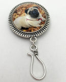 Pug Puppy Magnetic Knitting Pin for Portuguese Knitting