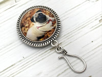 Pug Puppy Magnetic Knitting Pin for Portuguese Knitting
