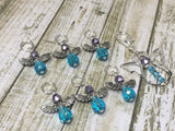 Angel Stitch Marker Holder with 6 Blue Angel Stitch Markers , Stitch Markers - Jill's Beaded Knit Bits, Jill's Beaded Knit Bits
 - 2