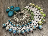 1-20 Numbered Stitch Marker Set with Blue Butterfly Holder