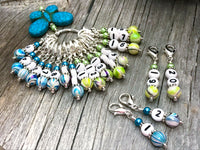 1-20 Numbered Stitch Marker Set with Blue Butterfly Holder