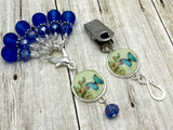 Cobalt Blue Butterfly Portuguese Knitting Pin & Stitch Marker Set , Portugese Knitting Pin - Jill's Beaded Knit Bits, Jill's Beaded Knit Bits
 - 6