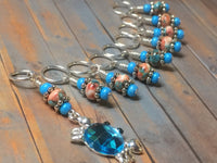 Blue Crab Stitch Marker Set , Stitch Markers - Jill's Beaded Knit Bits, Jill's Beaded Knit Bits
 - 1