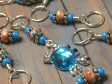 Blue Crab Stitch Marker Set , Stitch Markers - Jill's Beaded Knit Bits, Jill's Beaded Knit Bits
 - 3