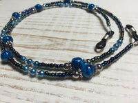 Blue Eyeglass Necklace-Beaded Lanyard , Jewelry - Jill's Beaded Knit Bits, Jill's Beaded Knit Bits
 - 1