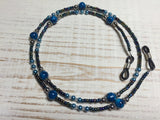 Blue Eyeglass Necklace-Beaded Lanyard , Jewelry - Jill's Beaded Knit Bits, Jill's Beaded Knit Bits
 - 3