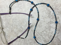 Blue Eyeglass Necklace-Beaded Lanyard , Jewelry - Jill's Beaded Knit Bits, Jill's Beaded Knit Bits
 - 5