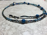 Blue Eyeglass Necklace-Beaded Lanyard , Jewelry - Jill's Beaded Knit Bits, Jill's Beaded Knit Bits
 - 7