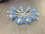 Blue Flowers Wire Loop Stitch Markers , Stitch Markers - Jill's Beaded Knit Bits, Jill's Beaded Knit Bits
 - 10