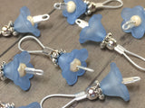 Blue Flowers Wire Loop Stitch Markers , Stitch Markers - Jill's Beaded Knit Bits, Jill's Beaded Knit Bits
 - 4