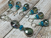 Crystal Knitting Stitch Markers with Holder , Stitch Markers - Jill's Beaded Knit Bits, Jill's Beaded Knit Bits
 - 8