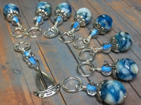 Sailboat Stitch Marker Set- Mosiac Blue , Stitch Markers - Jill's Beaded Knit Bits, Jill's Beaded Knit Bits
 - 1