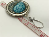 Blue Seashell MAGNETIC Portuguese Knitting Pin